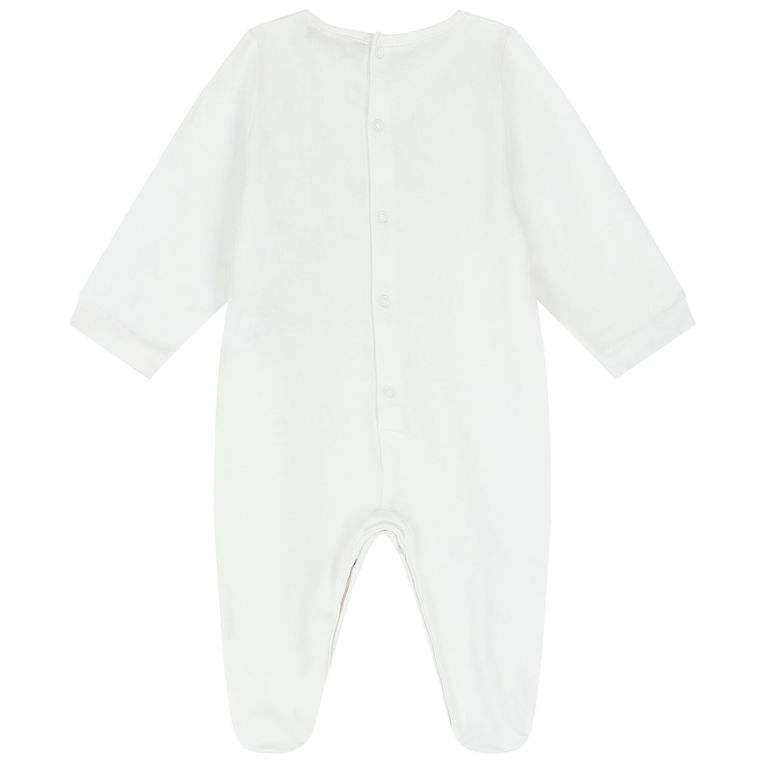 Baby Boys White Logo Babygrow, 1, hi-res