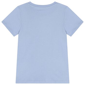 Boys Blue Teddy Bear Logo T-Shirt