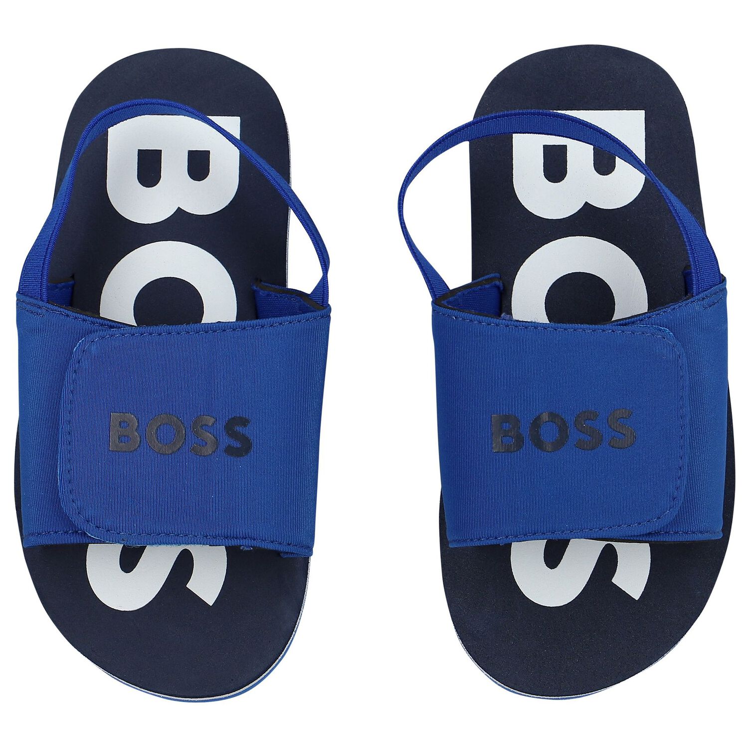 Boys Blue Velcro Sandals, 3, hi-res