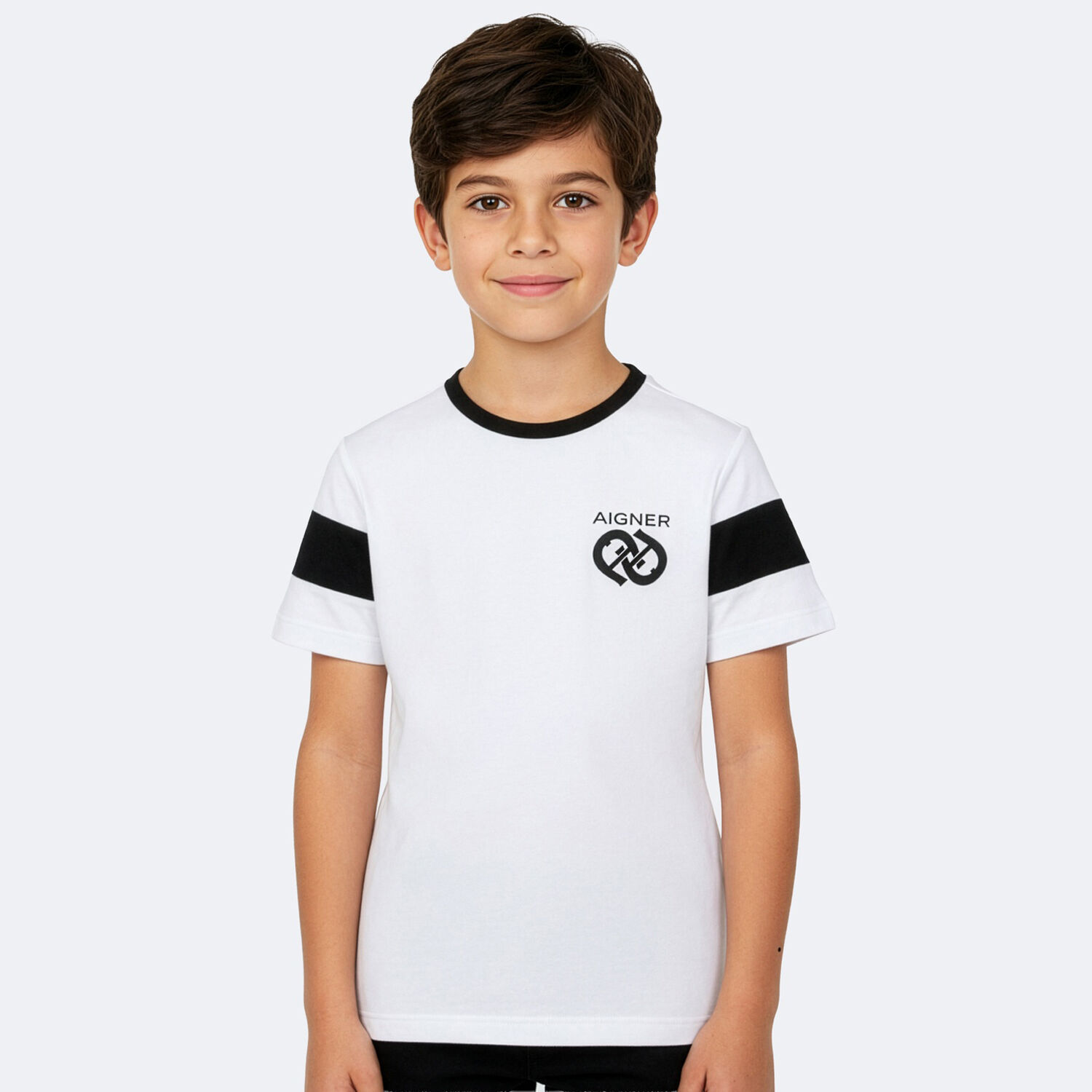 Boys White Logo T-Shirt, 1, hi-res