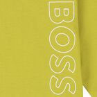 Younger Boys Lime Green Logo Long Sleeve Top, 1, hi-res