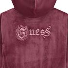 بلوزة وردية بغطاء رأس وسحاب وشعار للبنات, 1, hi-res