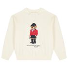Girls Ivory Polo Bear Sweatshirt, 1, hi-res