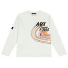Boys Ivory Long Sleeve Top, 1, hi-res