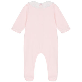 Baby Girls Pink Logo Babygrow