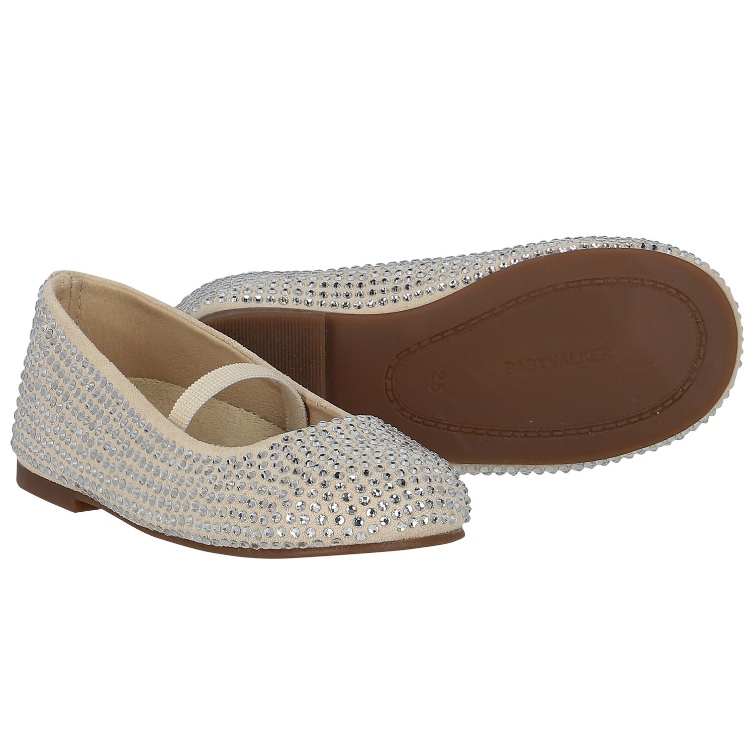 Girls Beige Embellished Shoes, 1, hi-res image number null