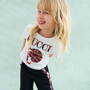 Girls White Logo T-Shirt