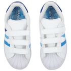 White & Blue Superstar CF Trainers, 1, hi-res