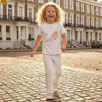 Girls Ivory Logo Trousers