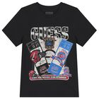 Boys Black Logo T-SHirt, 3, hi-res