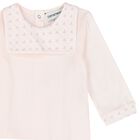 طقم بنات أفرول بالشعار باللون الزهري, 2, hi-res