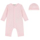 Baby Girls Pink GG Logo Romper Gift Set, 2, hi-res