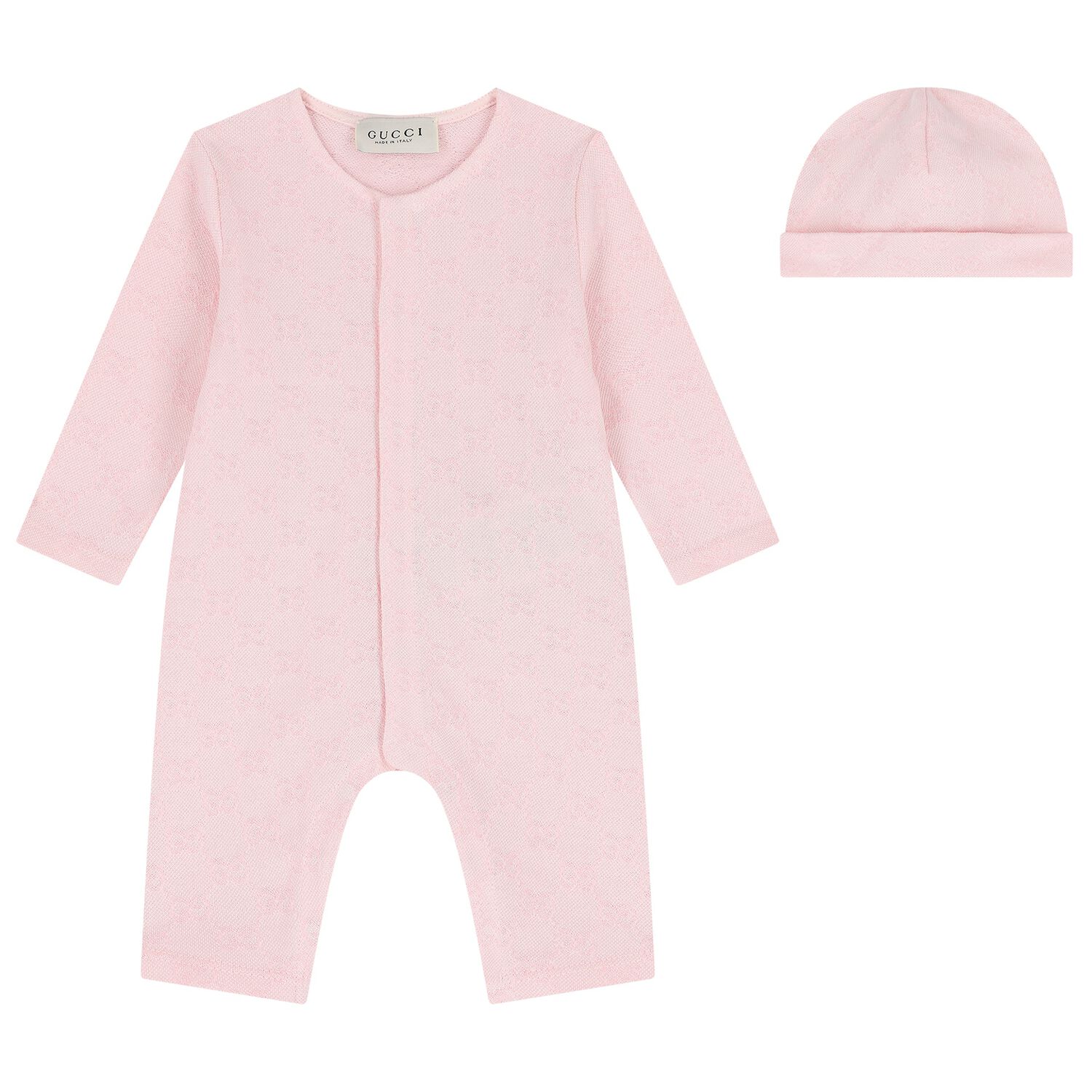 Baby Girls Pink GG Logo Romper Gift Set, 2, hi-res