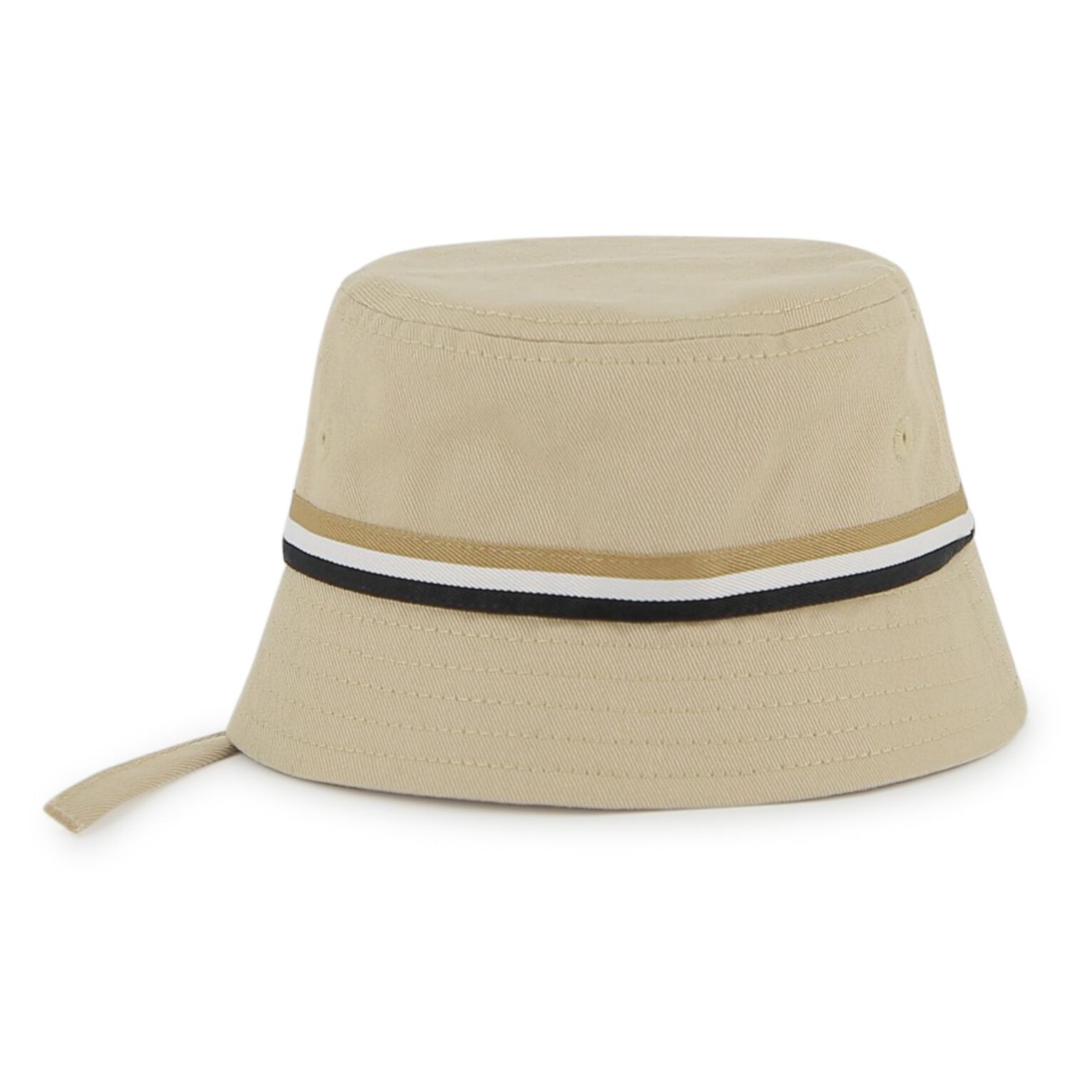 Baby Boys Beige Logo Bucket Hat, 1, hi-res