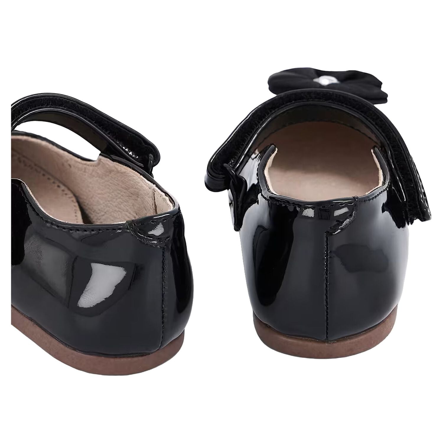 Younger Girls Black Patent Leather Shoes, 3, hi-res