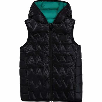 Boys Black Reversible Gilet