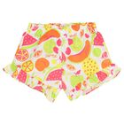  طقم شورت مكشكش للبنات بالشعار باللونين الوردي و الابيض , 1, hi-res