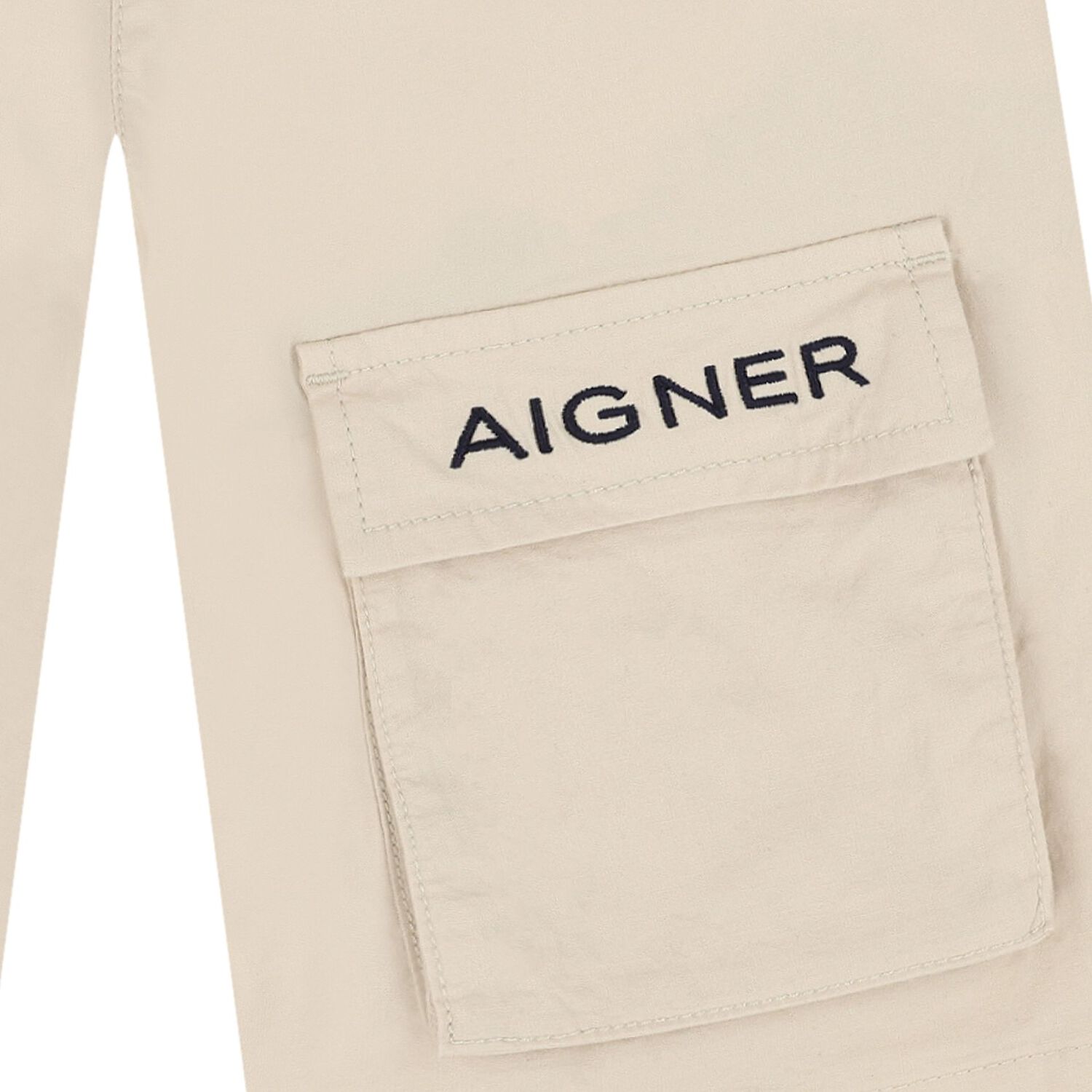 Boys Beige Logo Shorts, 2, hi-res