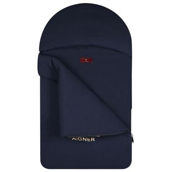 Baby Boys Navy Blue & Gold Logo Nest 