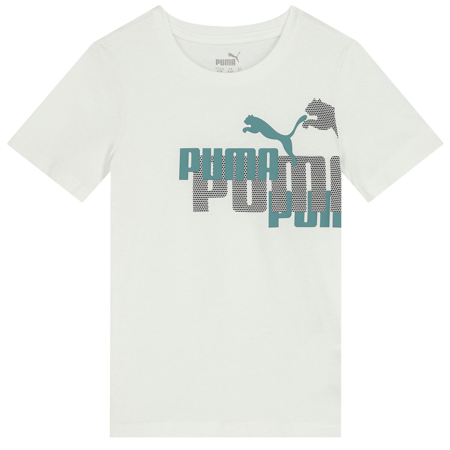 تيشيرت بالشعار باللون الابيض, 1, hi-res