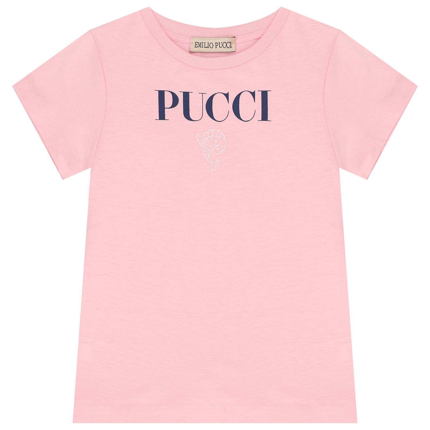 تيشيرت بالشعار باللون الوردي للبنات, 1, hi-res