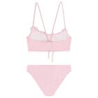 Girls Pink 3D Flowers Bikini, 1, hi-res