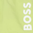 طقم شورت اولاد للسباحه بالشعار باللون الاخضر, 2, hi-res