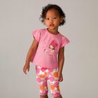 Younger Girls Pink Leggings Set, 1, hi-res