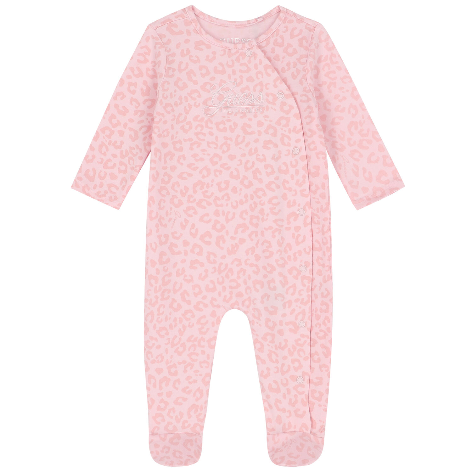 Baby Girls Pink Logo Babygrow, 1, hi-res