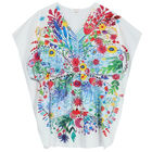 قفطان بنات بالزهور باللون الابيض, 1, hi-res