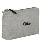 Grey Logo Canvas Baby Changing Bag ( 33cm ), 1, hi-res