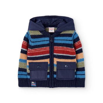 Boys Multi-Coloured Striped Jacket