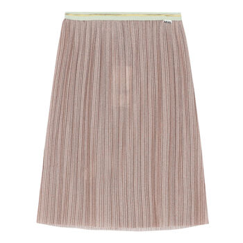 Girls Pink Pleated Skirt