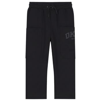 Boys Black Logo Trousers