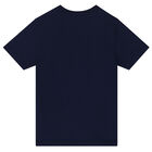 Boys Navy Logo T-Shirt, 1, hi-res