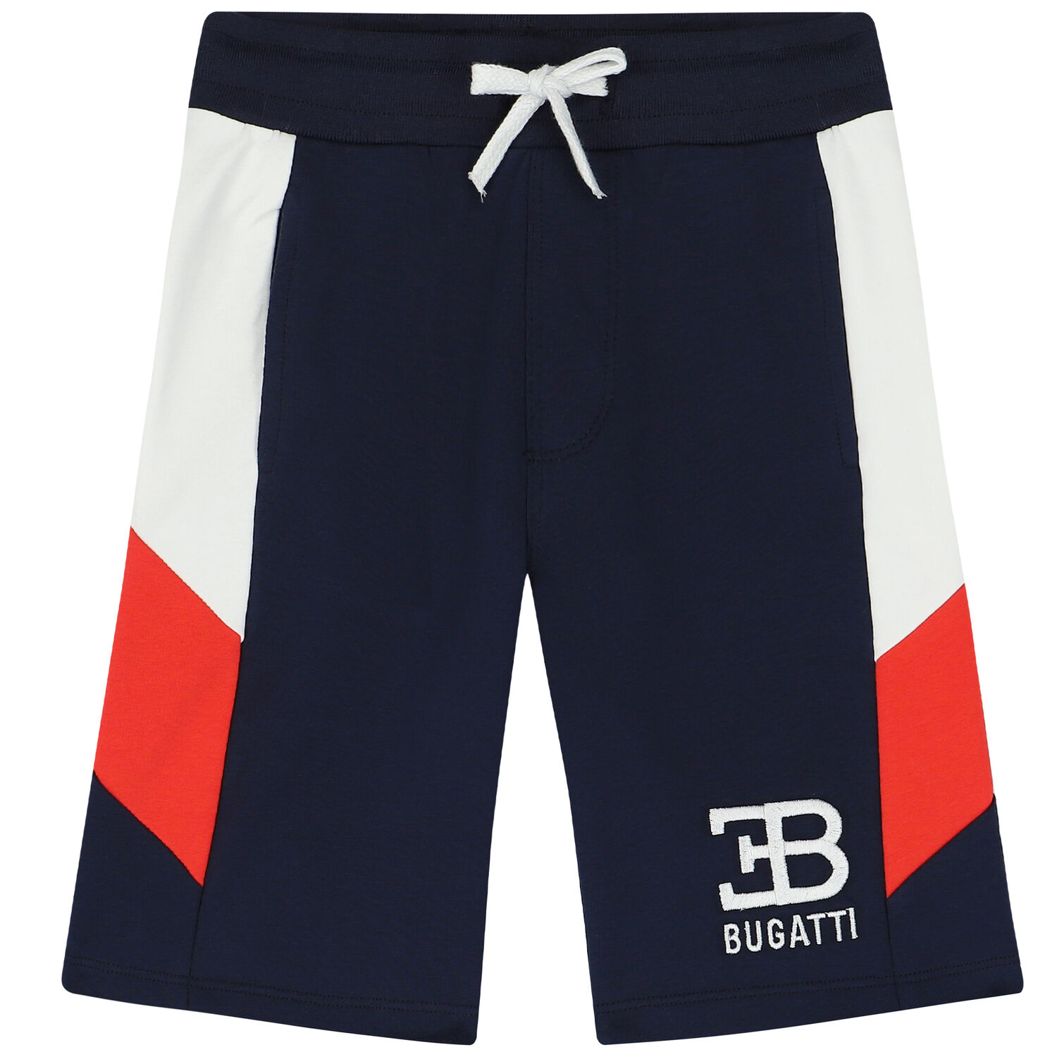 Boys Navy Logo Shorts, 1, hi-res