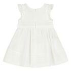 Younger Girls White Bow Dress, 1, hi-res