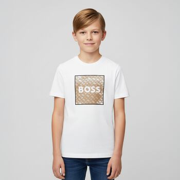 Boys White Logo T-Shirt