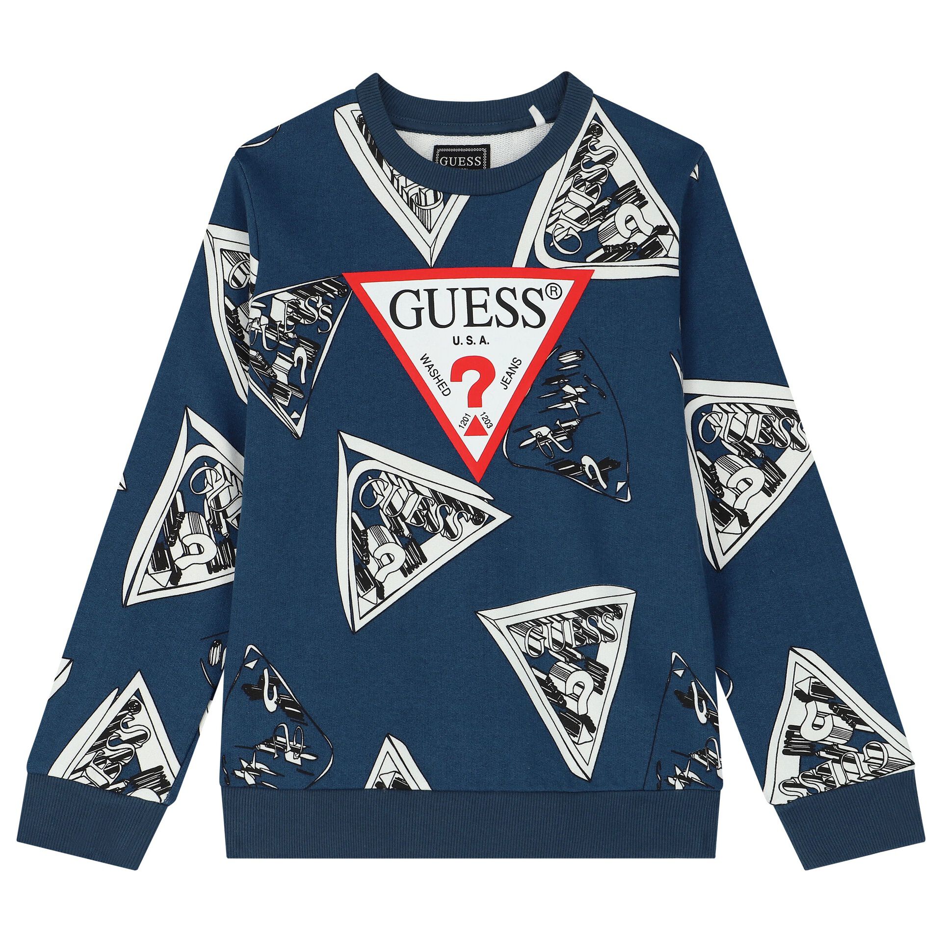 Guess Boys Blue Logo Sweatshirt Junior Couture UAE