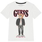 تي شيرت أولاد بشعار دب تيدي باللون الأبيض, 2, hi-res