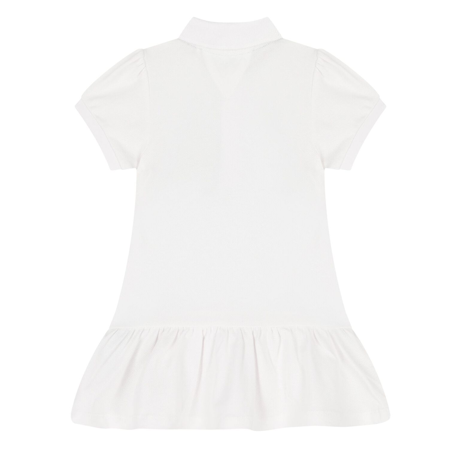 Younger Girls White Flag Embroidered Polo Dress, 2, hi-res image number null
