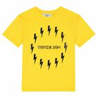 Boys Yellow Printed Jersey T-shirt, 2, hi-res