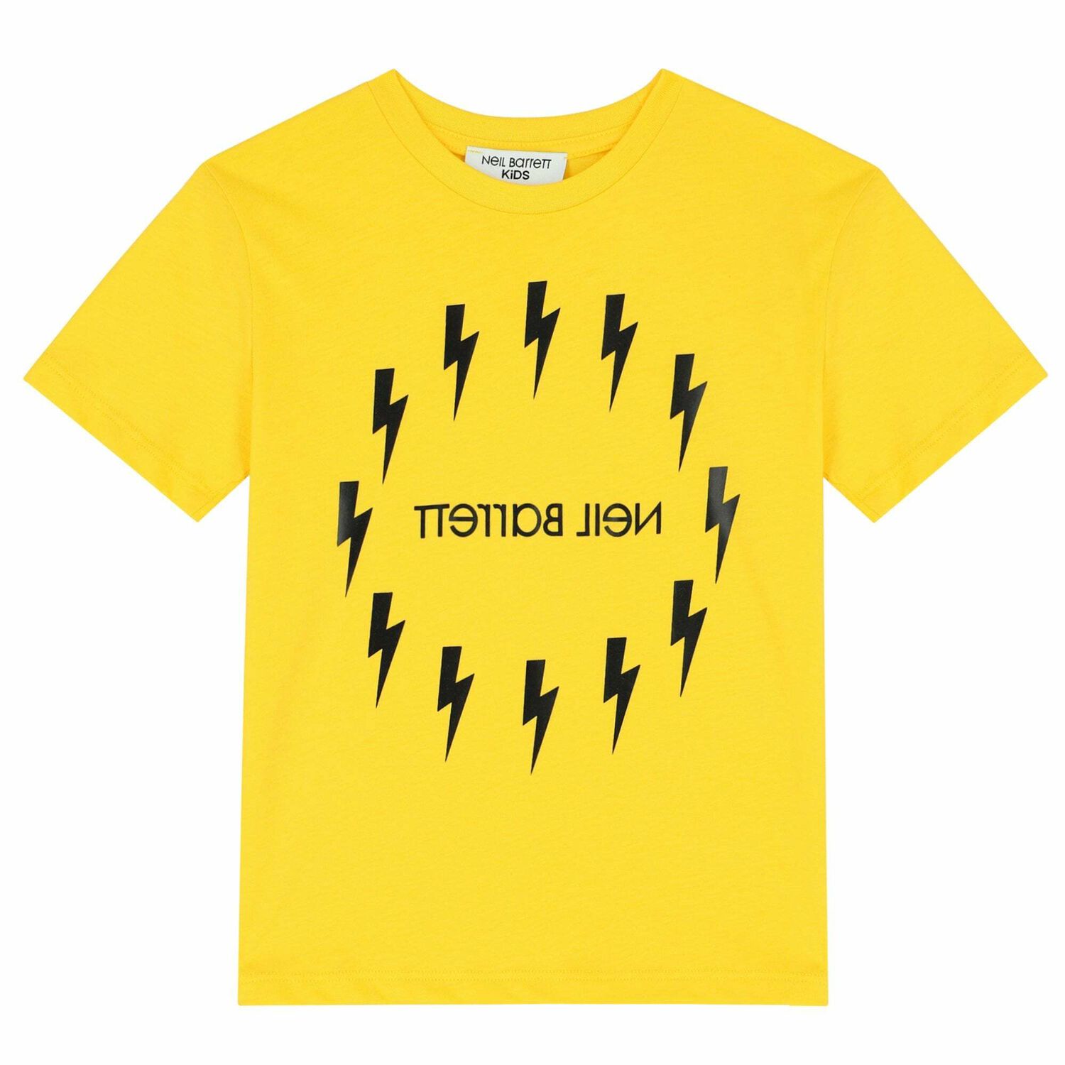 Boys Yellow Printed Jersey T-shirt, 2, hi-res