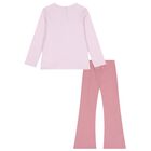 Girls Pink Cat Trousers Set, 1, hi-res