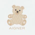 White & Beige Teddy Bear Logo Baby Nest, 1, hi-res