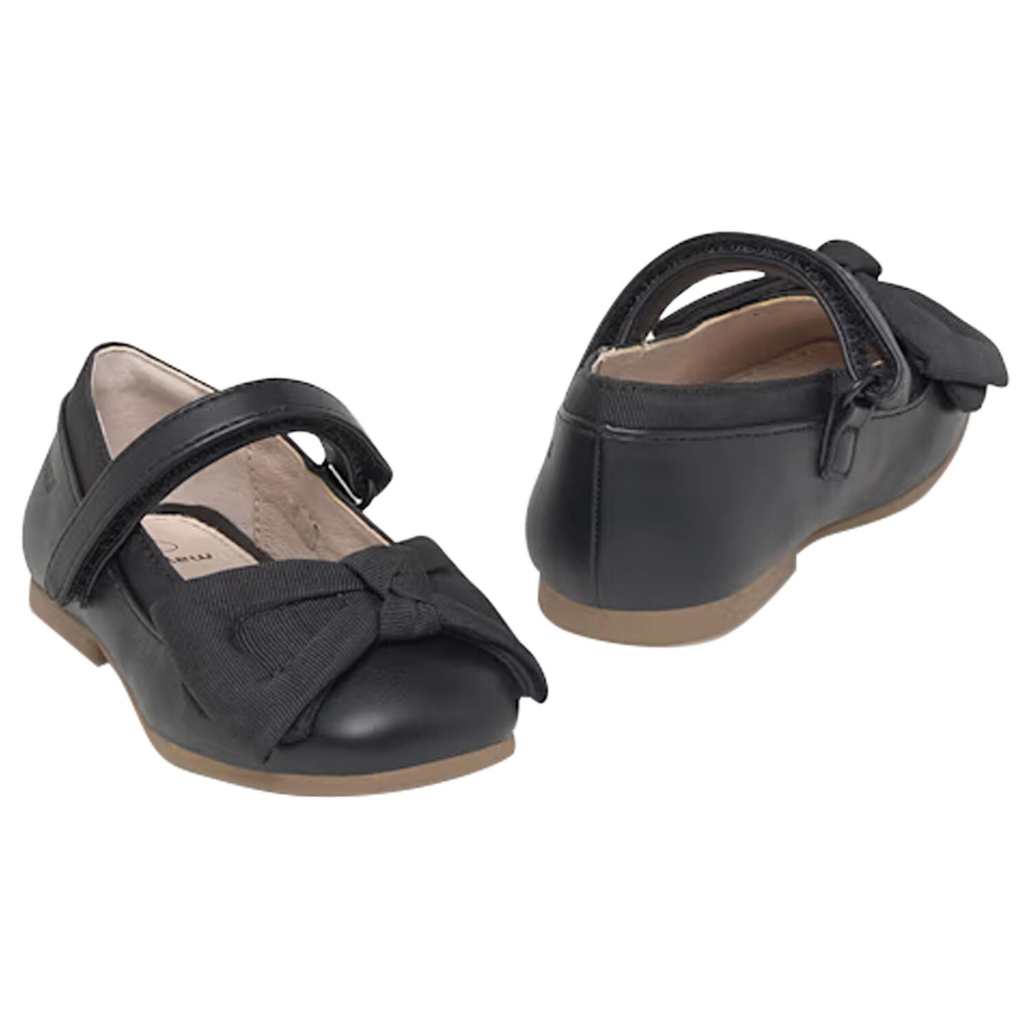 أحذية زهور سوداء للبنات الصغار, 1, hi-res