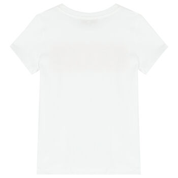 Girls White Logo T-Shirt
