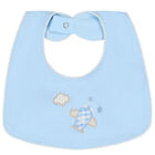 Boys Blue & White Teddy Baby Bibs (2 Pack), 2, hi-res