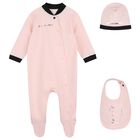 Baby Girls Pink Choupette Babygrow Gift Set, 1, hi-res