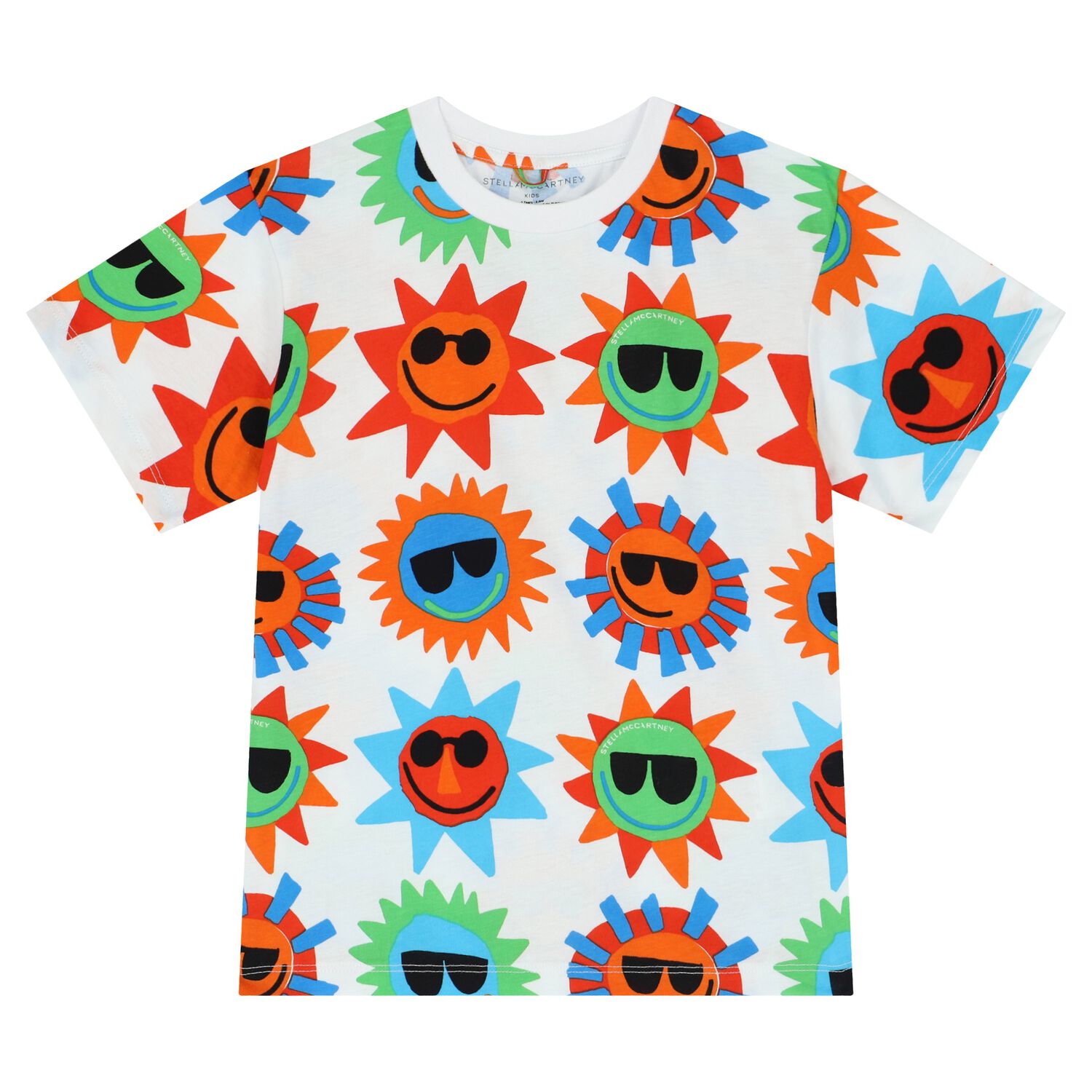 Boys White Sun T-Shirt, 1, hi-res image number null
